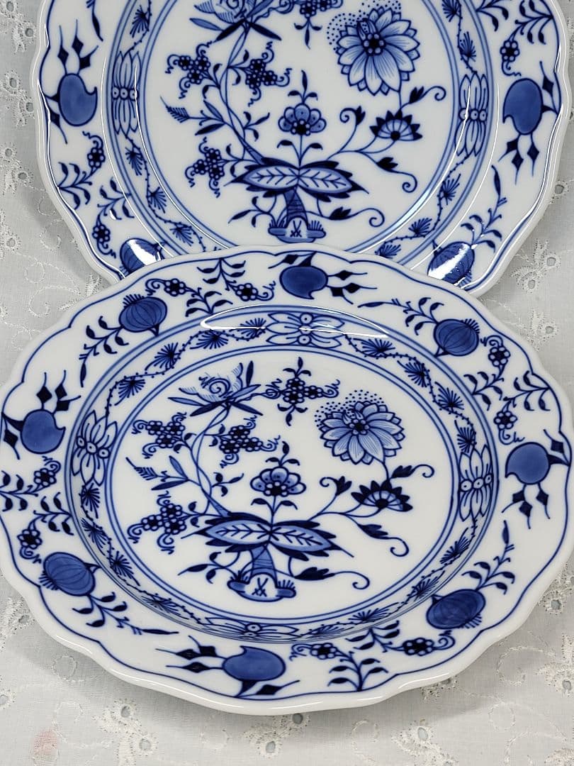 未使用✨マイセン ブルーオニオン プレート 18cm皿 サラダ デザート②