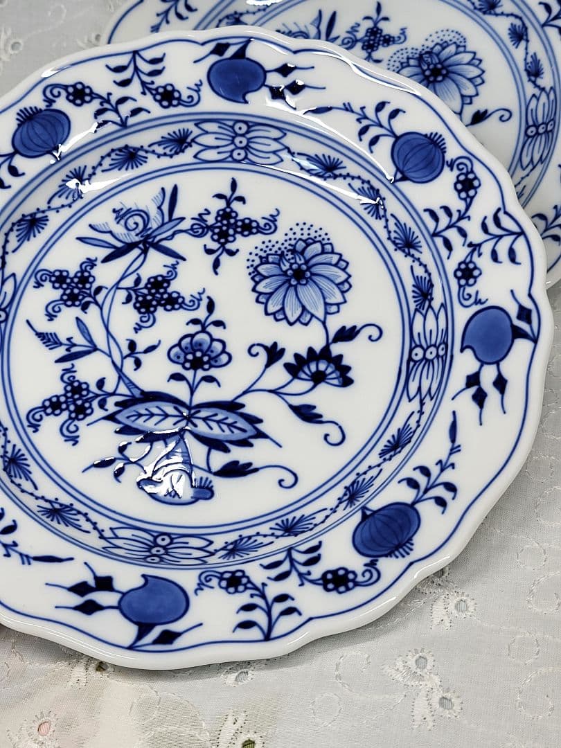 未使用✨マイセン ブルーオニオン プレート 18cm皿 サラダ デザート②