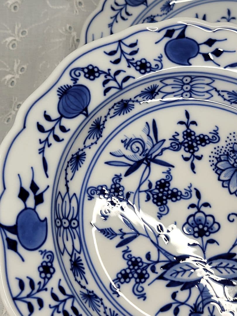 未使用✨マイセン ブルーオニオン プレート 18cm皿 サラダ デザート②