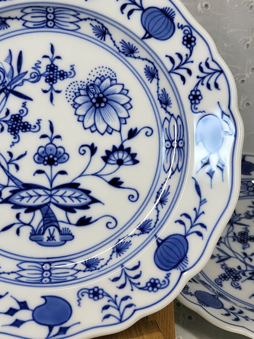 未使用✨マイセン ブルーオニオン プレート 18cm皿 サラダ デザート②