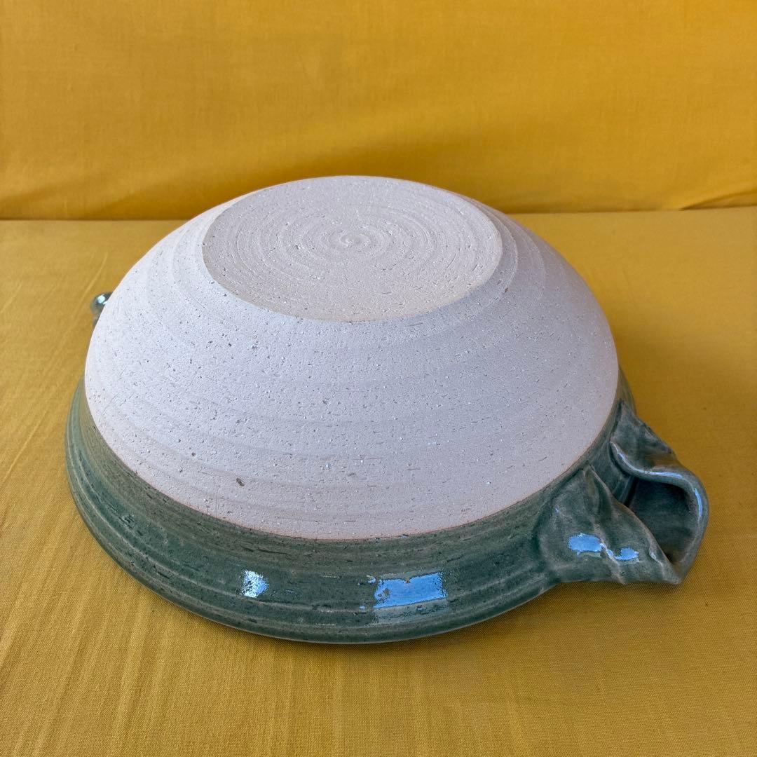 土鍋伊賀焼8号鍋緑ビードロと他２点