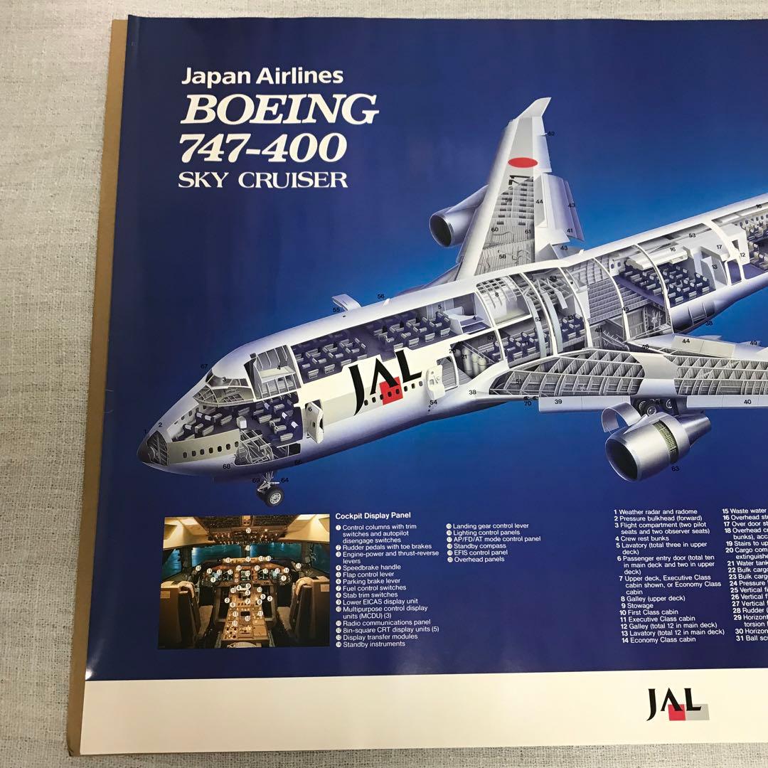 JAL ボーイング 747-400 ポスター - メルカリ