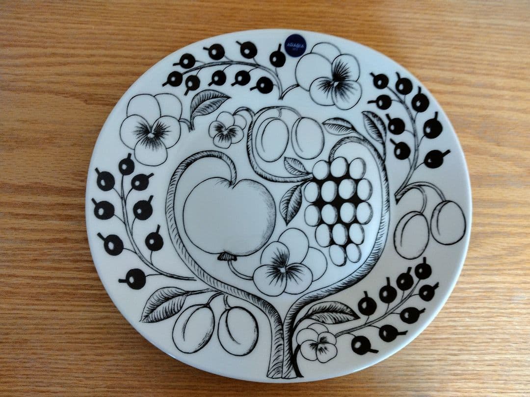 アラビア (ARABIA) ブラックパラティッシ オーバルプレート 25cm