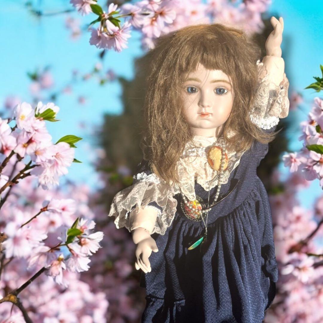 coco ビスクドール アルベール マルク リプロ シェルカメオ 春 桜