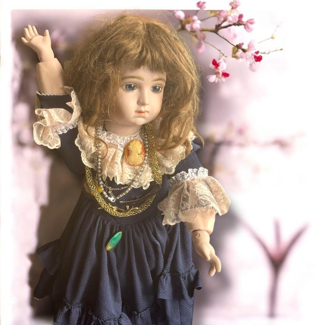 coco ビスクドール アルベール マルク リプロ シェルカメオ 春 桜