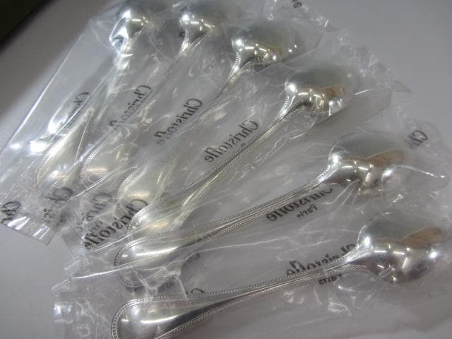 RU-2587　クリストフル　パールデミタス　スプーン6本セット　未開封未使用