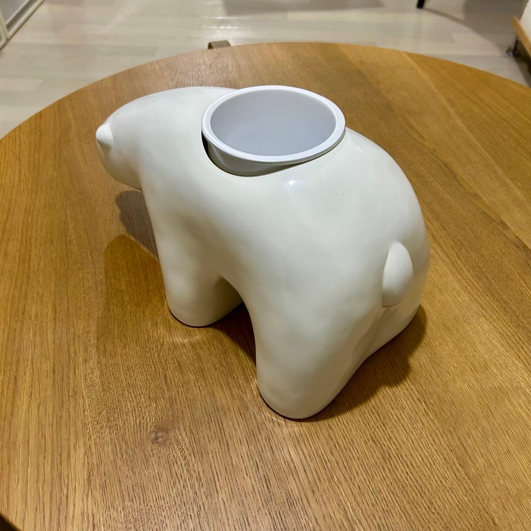 アラキミドリ ポーラーベア アート オブジェ 植木鉢 リサラーソン しろくま