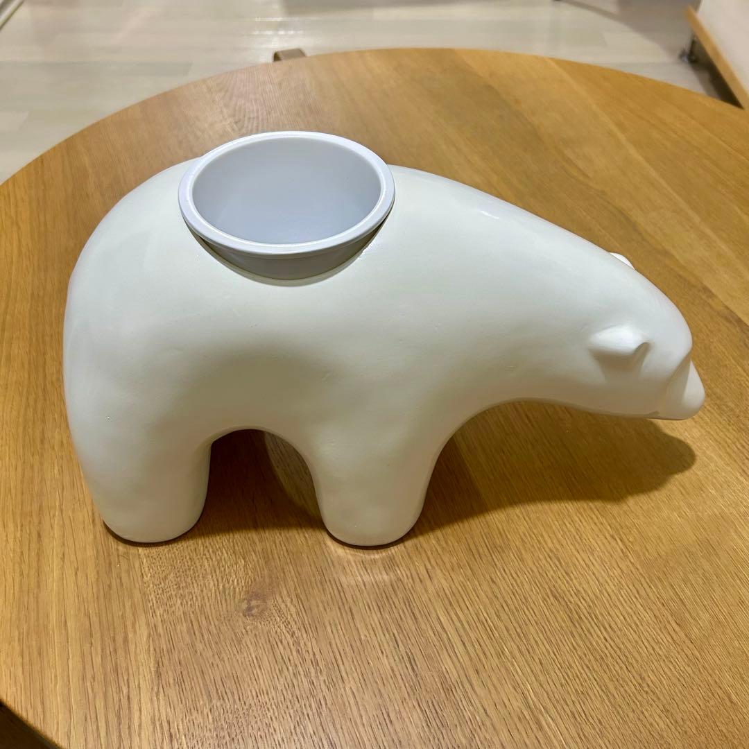 アラキミドリ ポーラーベア アート オブジェ 植木鉢 リサラーソン しろくま