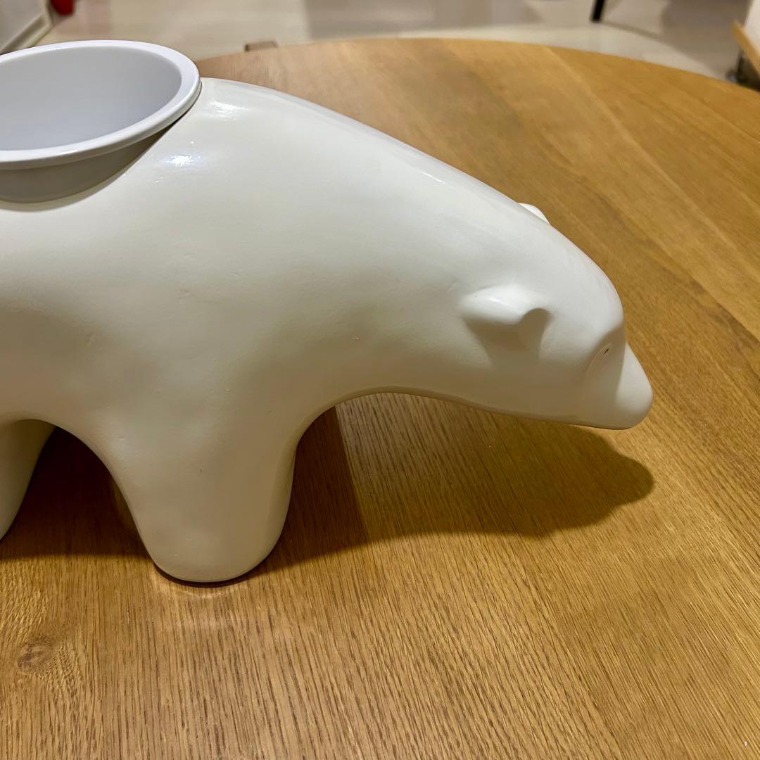 アラキミドリ ポーラーベア アート オブジェ 植木鉢 リサラーソン しろくま