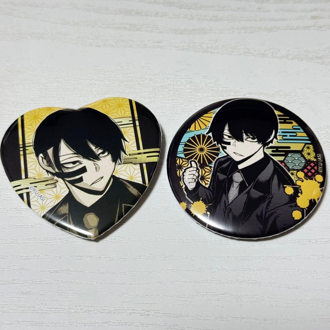 桃源暗鬼 ハート型 丸型 イラスト缶バッチマンガ展 レア原作 無陀野