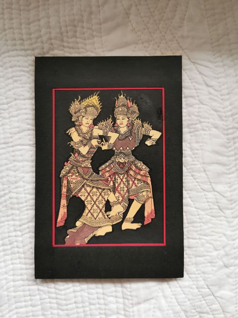 インドネシアバリ島アート細密画 神の踊り コモシャンバラ