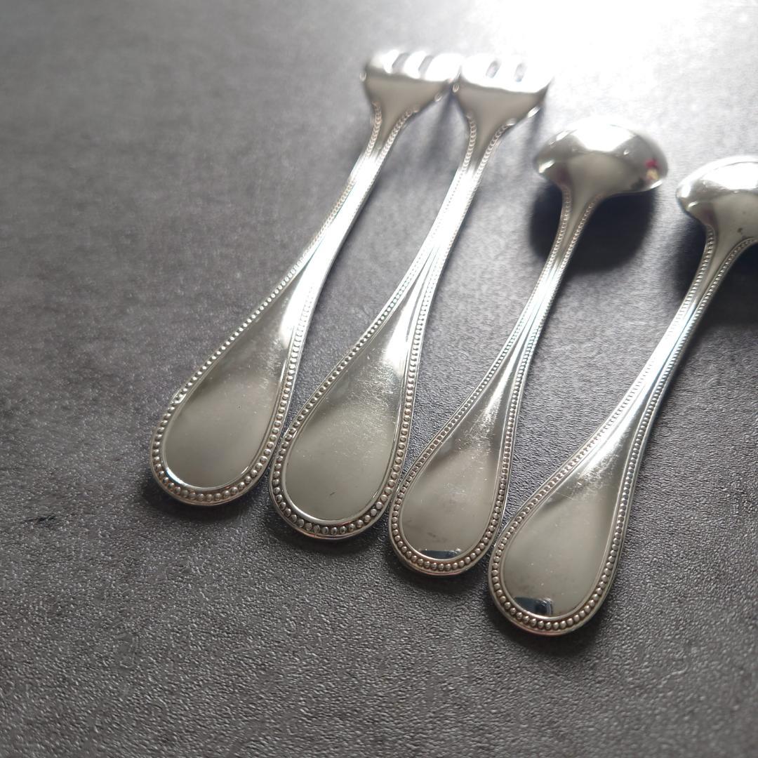 クリストフル パール ケーキフォーク コーヒースプーン 4点