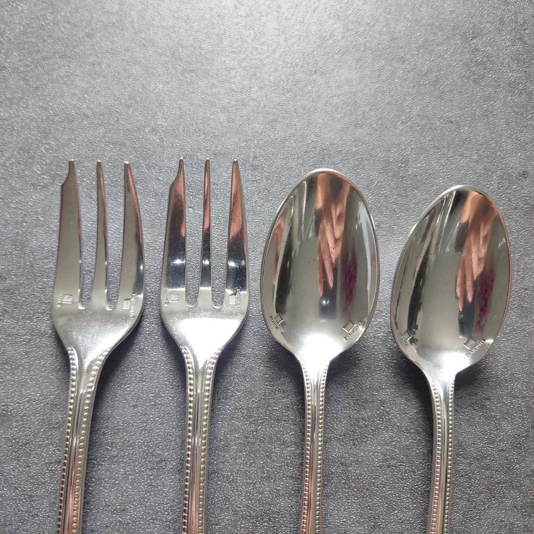 クリストフル パール ケーキフォーク コーヒースプーン 4点