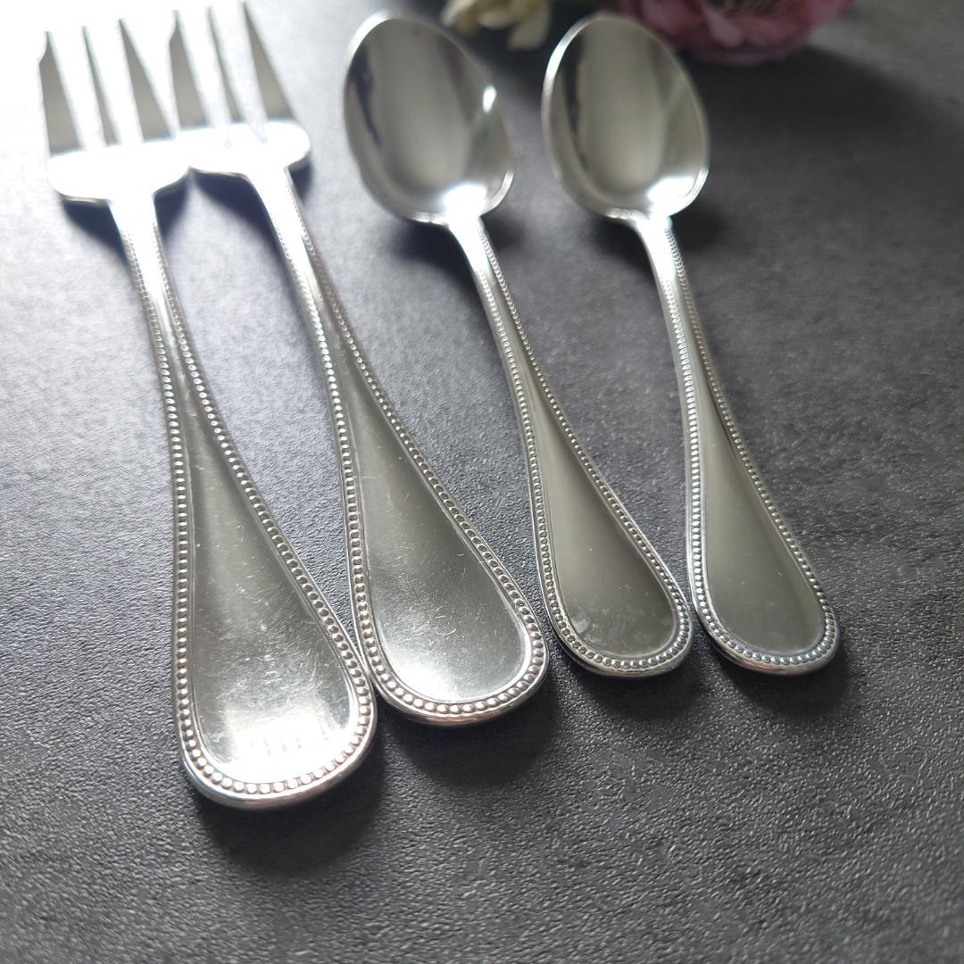 クリストフル パール ケーキフォーク コーヒースプーン 4点