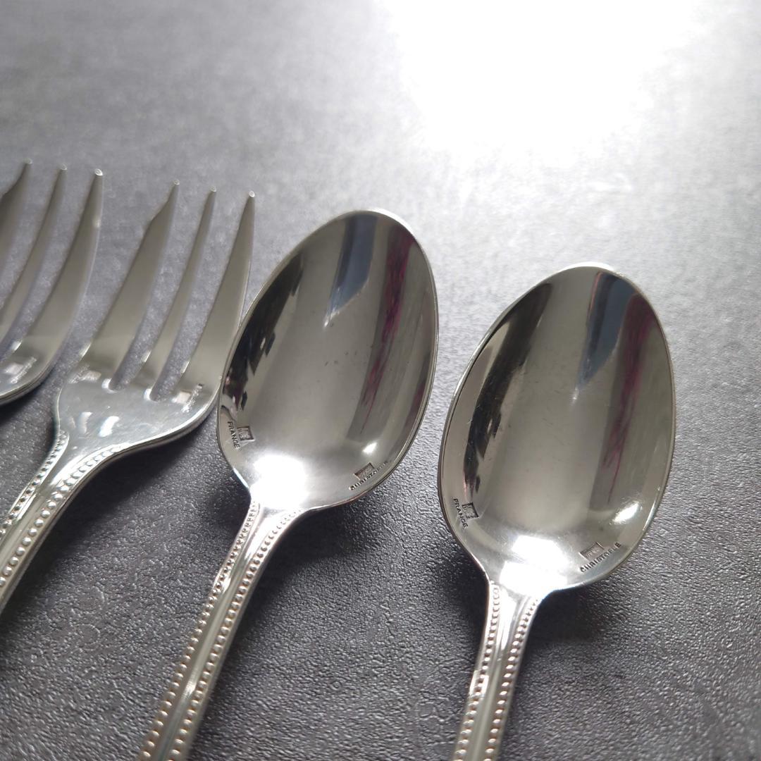 クリストフル パール ケーキフォーク コーヒースプーン 4点