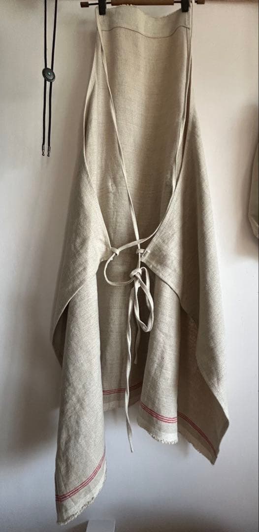 リネン　赤耳　セルビッチ　エプロン　ロングエプロン　伊藤まさこ　雅姫