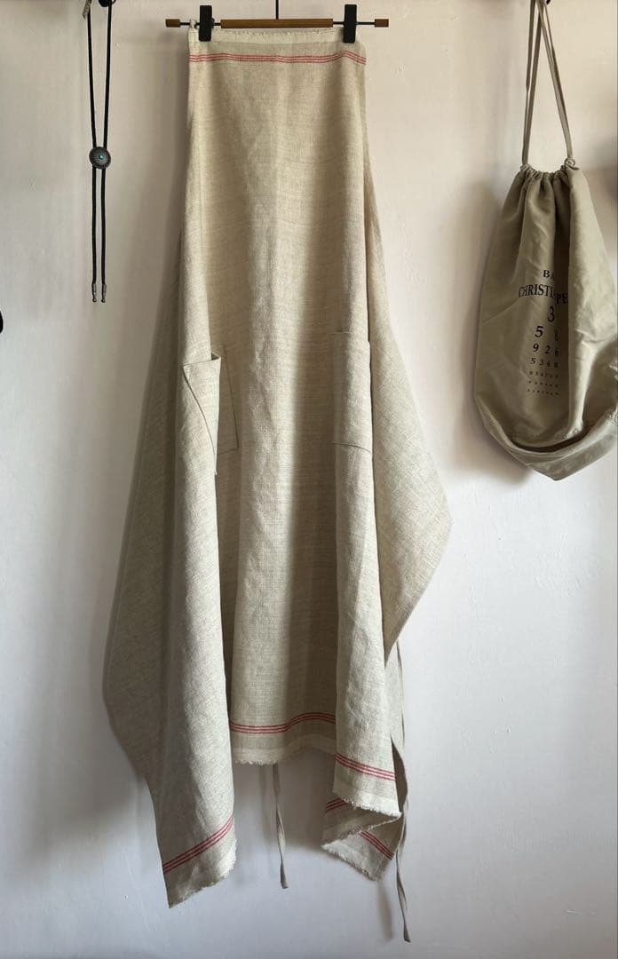 リネン　赤耳　セルビッチ　エプロン　ロングエプロン　伊藤まさこ　雅姫