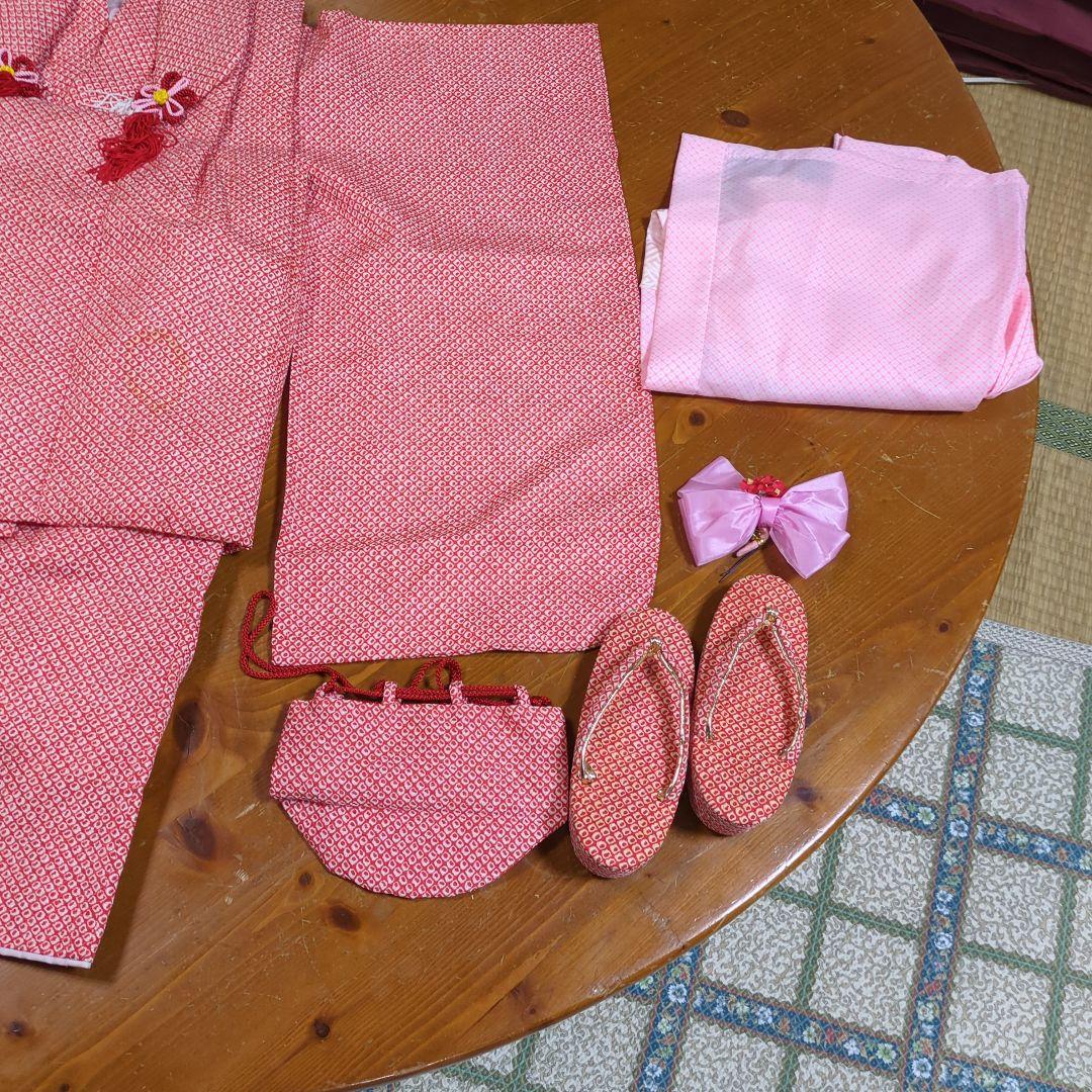 七五三 着物セット 赤 鹿の子　３歳　　　　値下げ