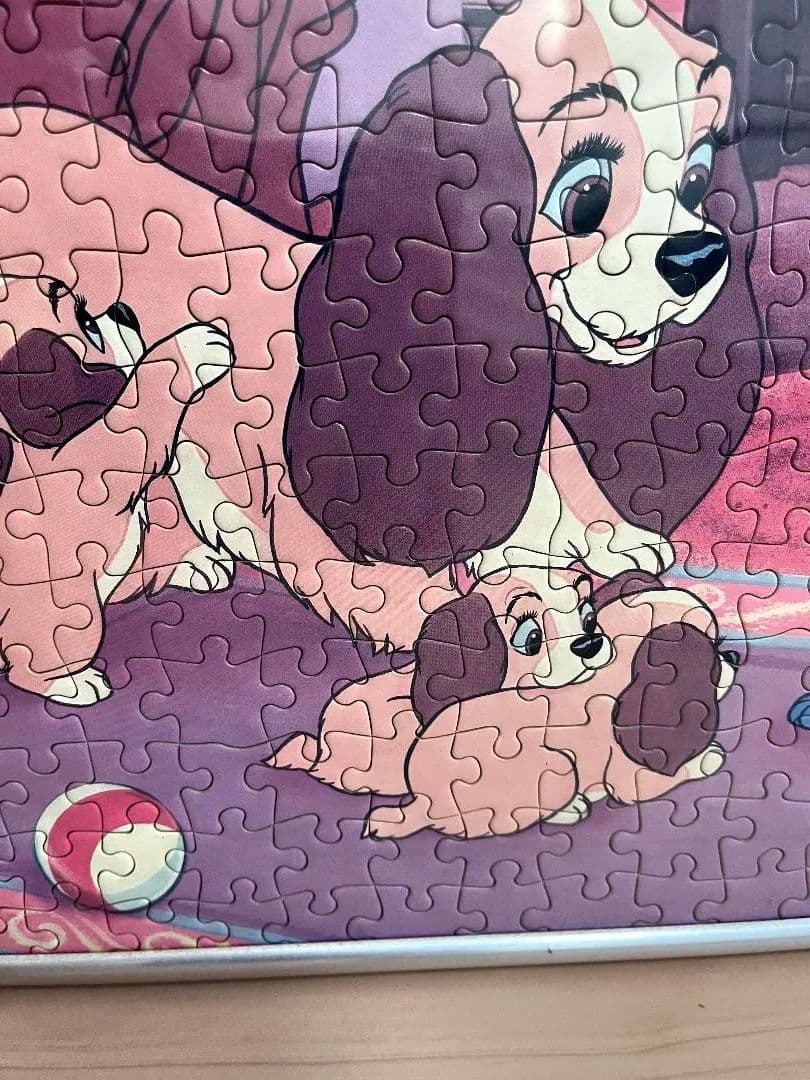 希少　わんわん物語　ジグソーパズル フレーム付き