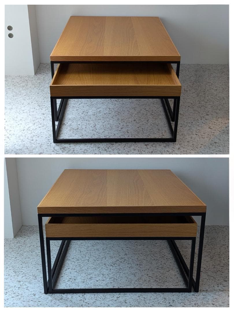 used 高野木工 リニエ コンビテーブル セット オーク×アイアン 美品 北欧