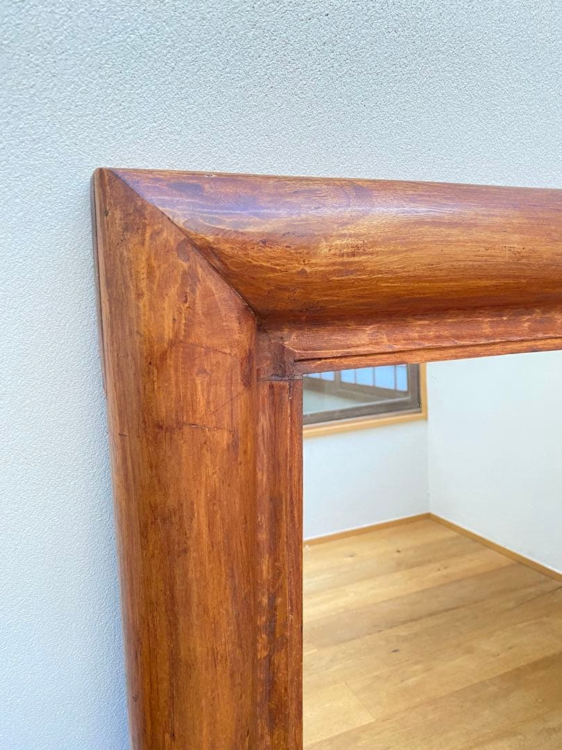 姿見 アンティーク鏡 オールドチーク 古材 アンティーク鏡