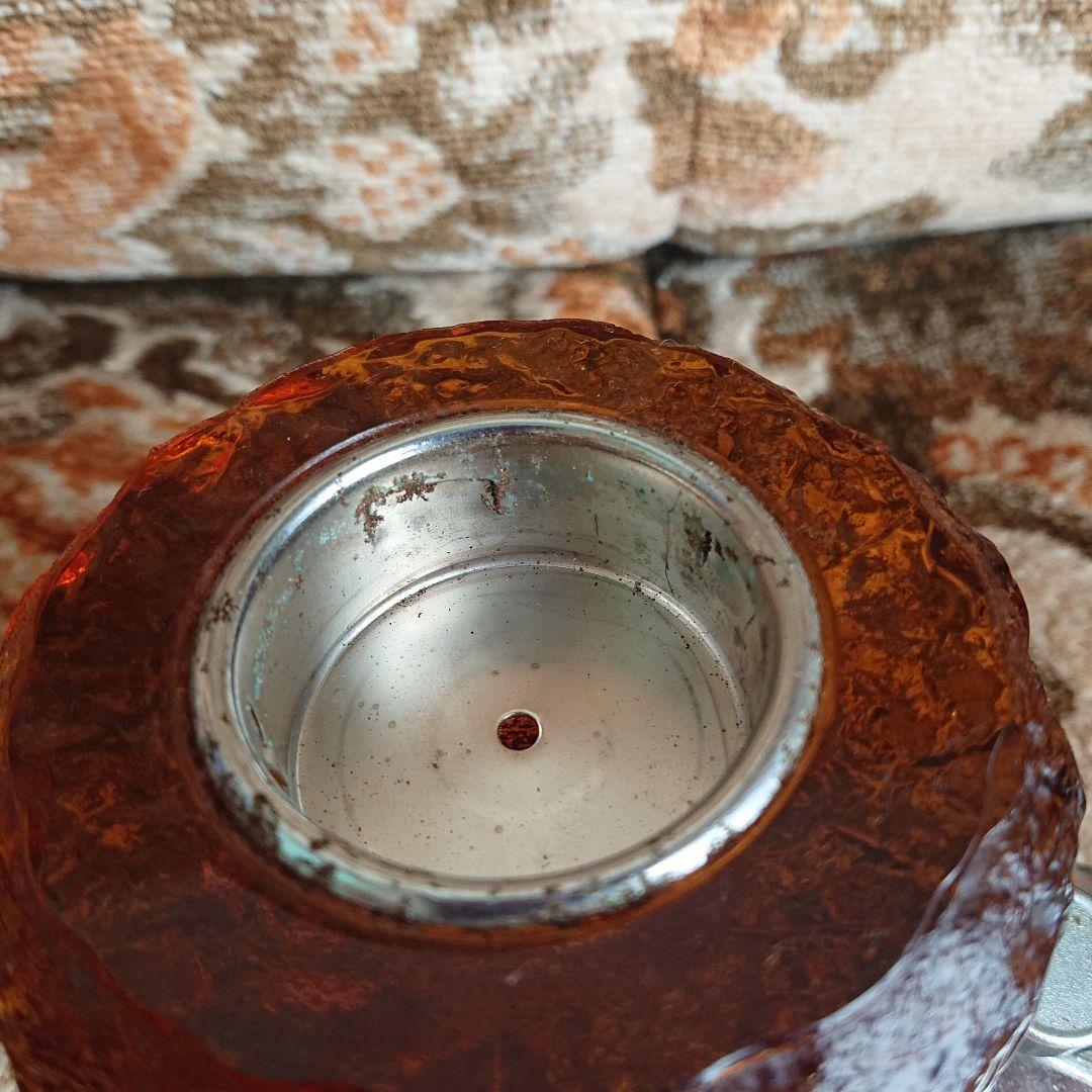 アンバーガラス 置き型ライター希少アンティーク