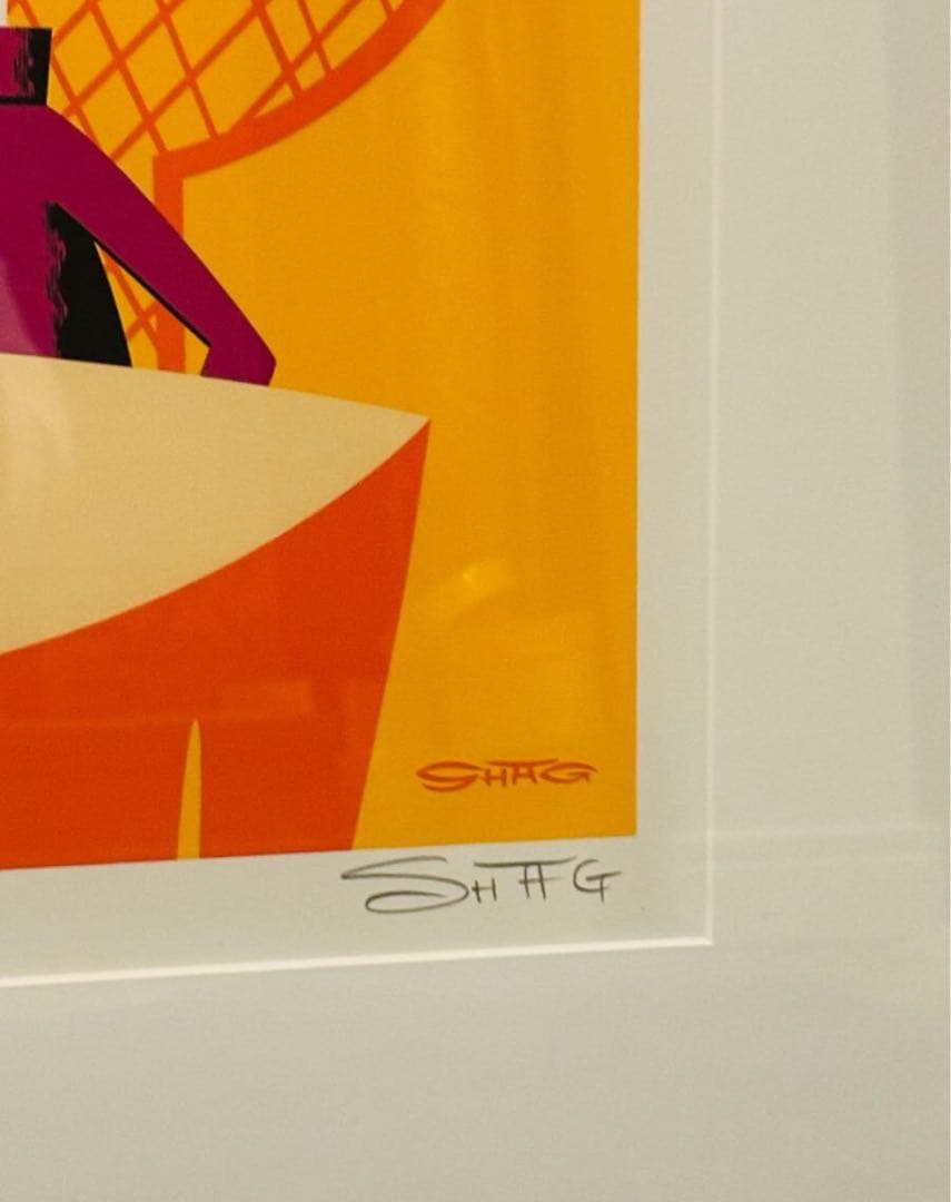SHAG シャグ シルクスクリーン 額入 直筆サイン アート 藤原ヒロシ
