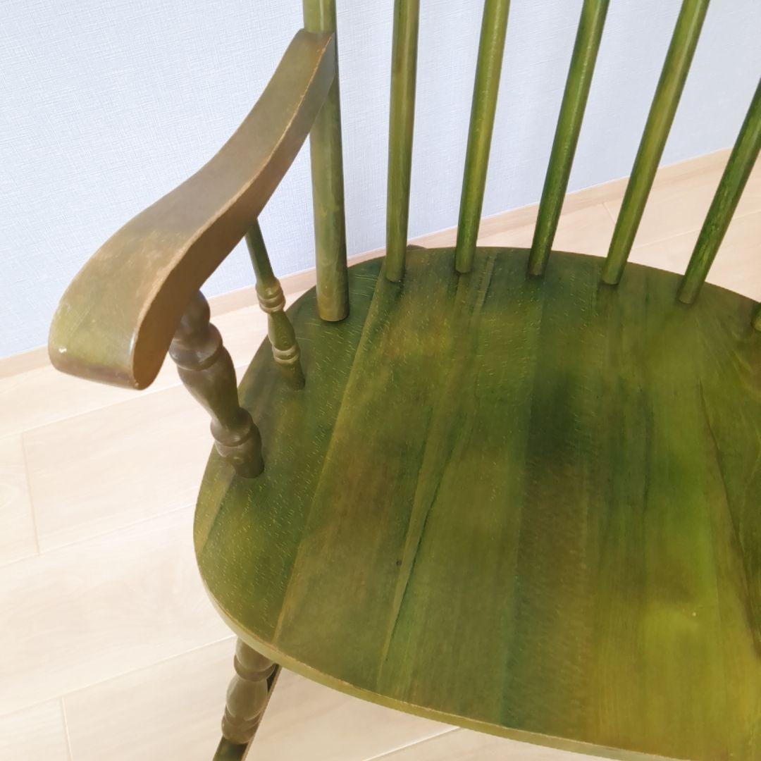 希少カラー　柏木工 　KASHIWA ロッキングチェア 　グリーン　アームチェア