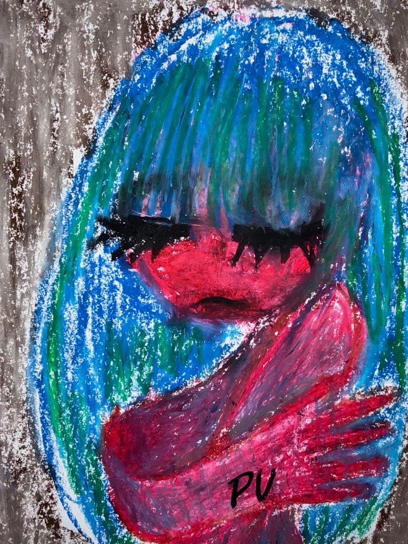 アート イラスト ダーク 病みかわいい 絵画 オリジナル 創作 一点物 原画