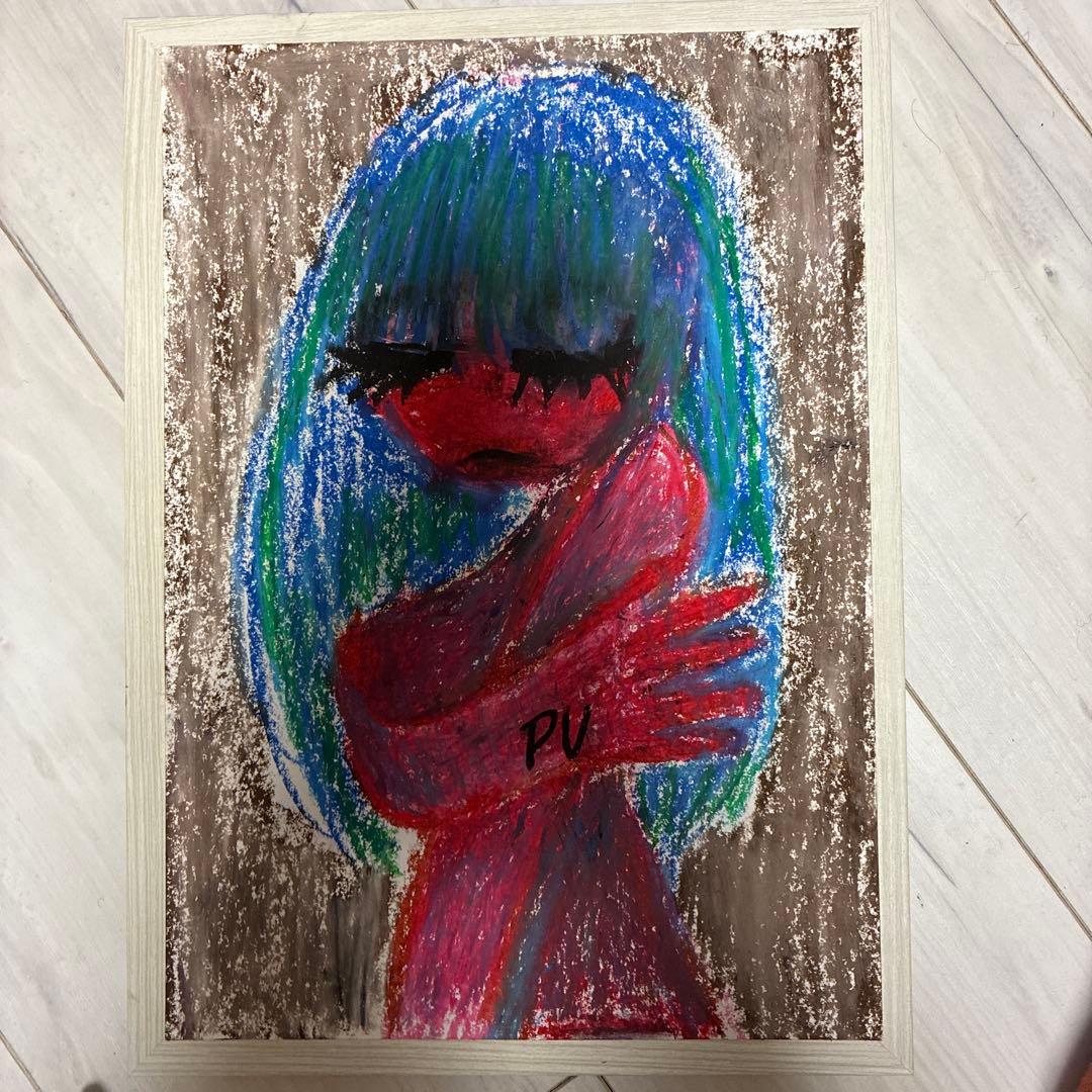 アート イラスト ダーク 病みかわいい 絵画 オリジナル 創作 一点物 原画