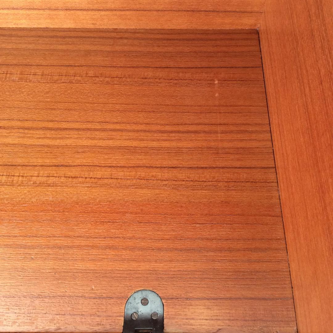 ライティングビューロー W90 マグネット式扉 引出し2ヵ所 ブラウン系