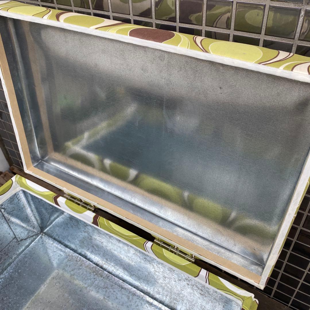 昭和レトロ 茶箱リメイクスツール ミッドセンチュリー スペースエイジ