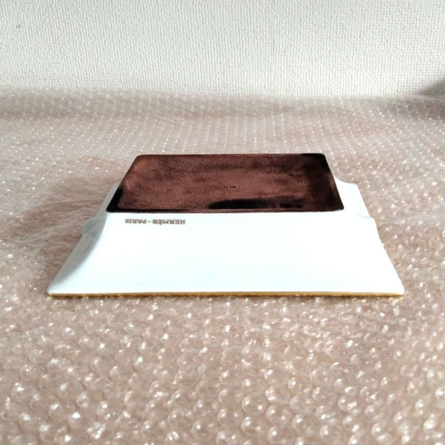 エルメス　スクエアプレート　アッシュトレイ　 ヒョウ　レオパード　 四角型灰皿