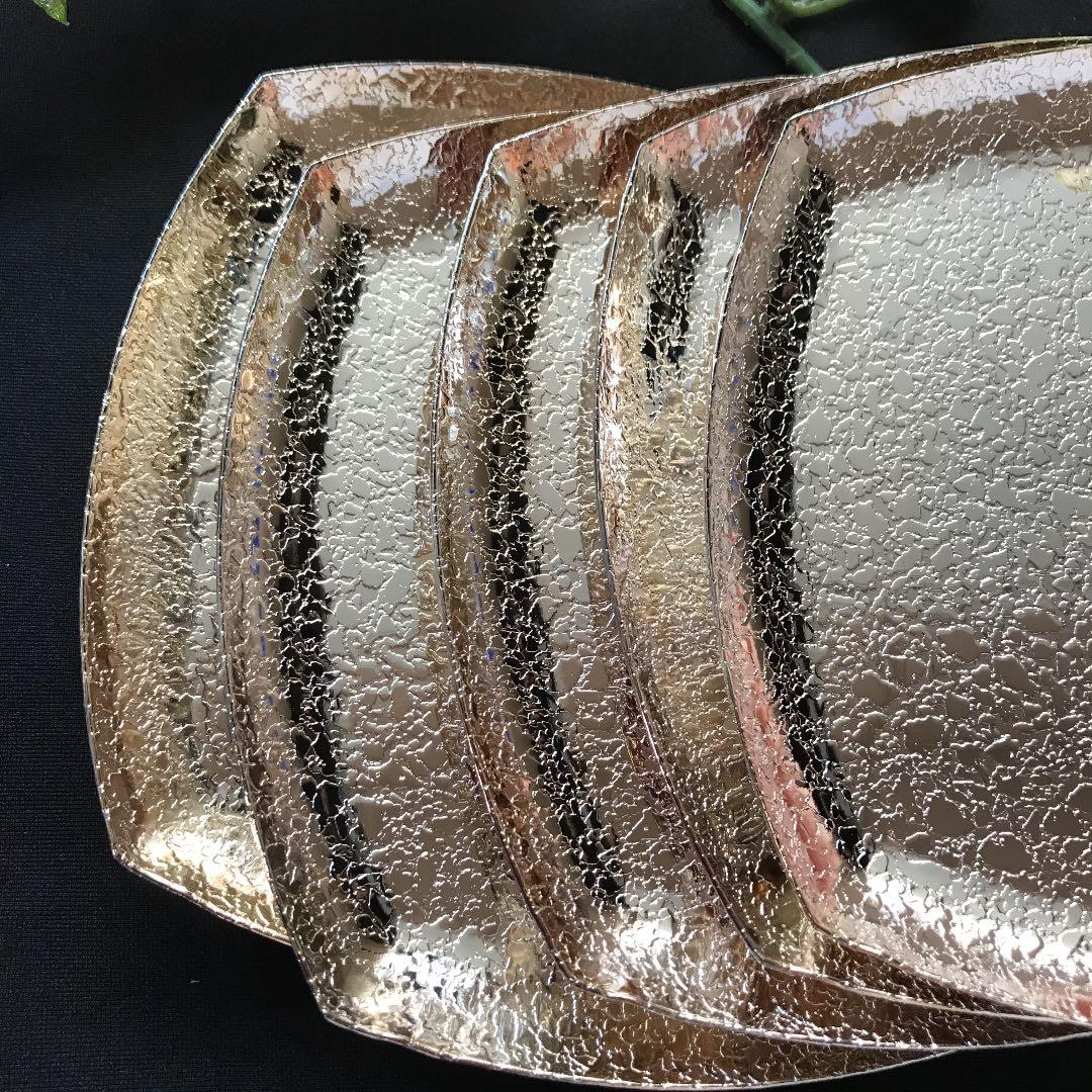 昭和レトロ 新品 AZUMA アズマ銀仕上 銘々皿 フォーク シルバー皿 銀