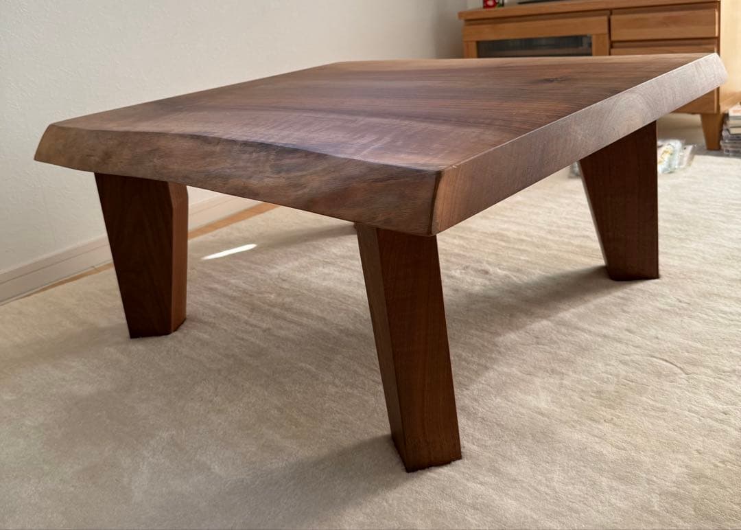 一枚板　ローテーブル　ウォールナット