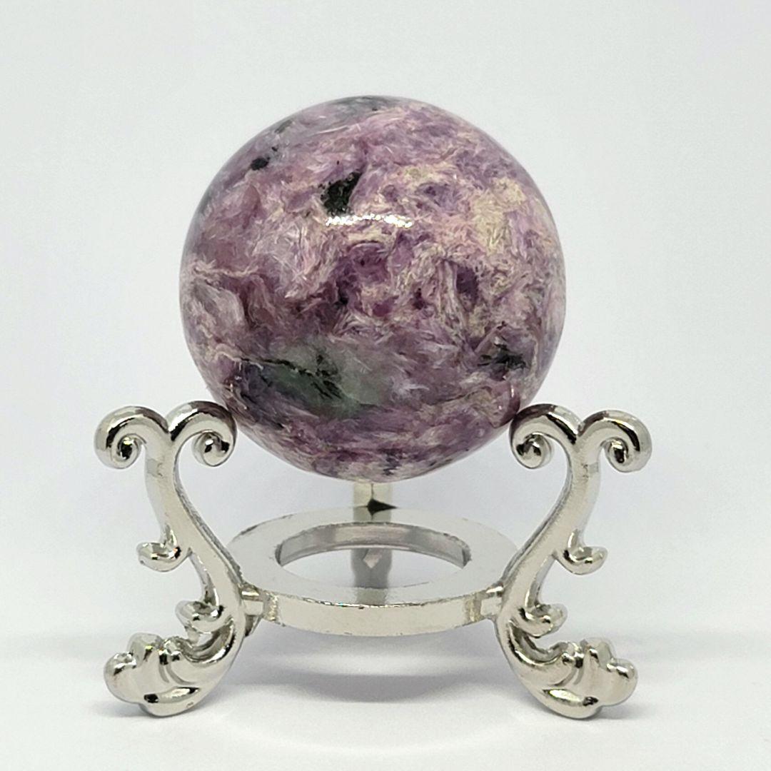 ☆天然石☆チャロアイト スフィア　ピンクパープル　丸玉