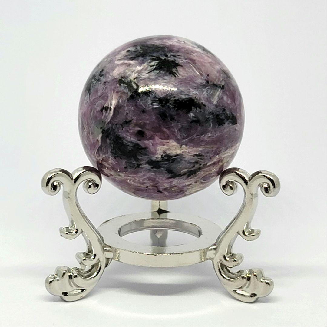 ☆天然石☆チャロアイト スフィア　ピンクパープル　丸玉