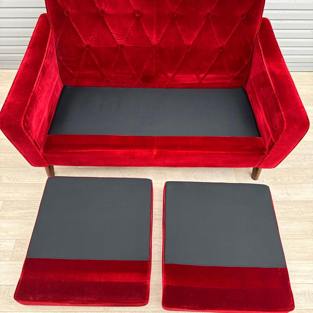 限定品　希少品　karimoku カリモク60 ロビーチェア 2シータ