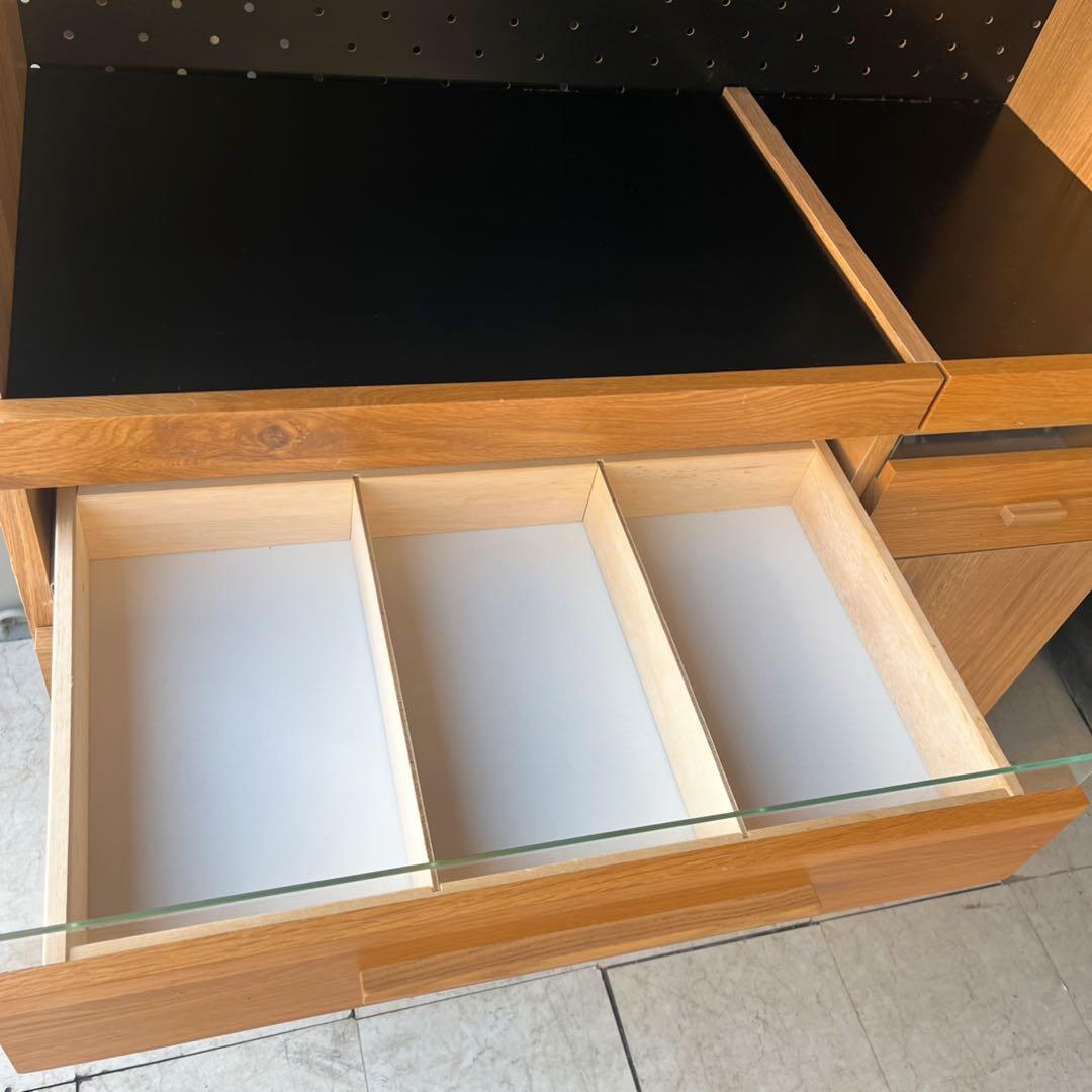 取付無料！東馬 大川家具 OCTA105 北欧風天然木ナチュラルキッチンボード✨