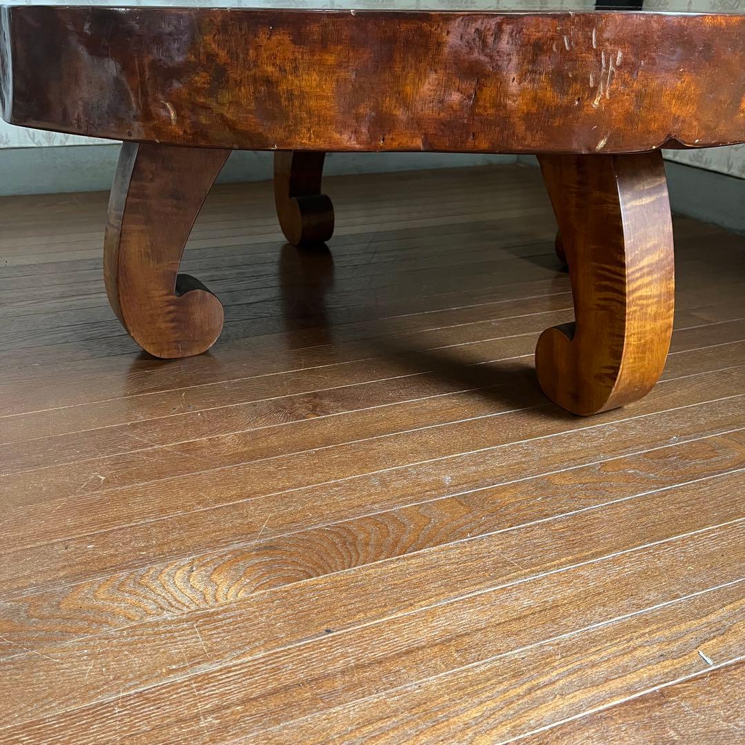 【アンティーク】天然木 一枚板 切り株 座卓 ローテーブル 無垢材 銘木 古家具