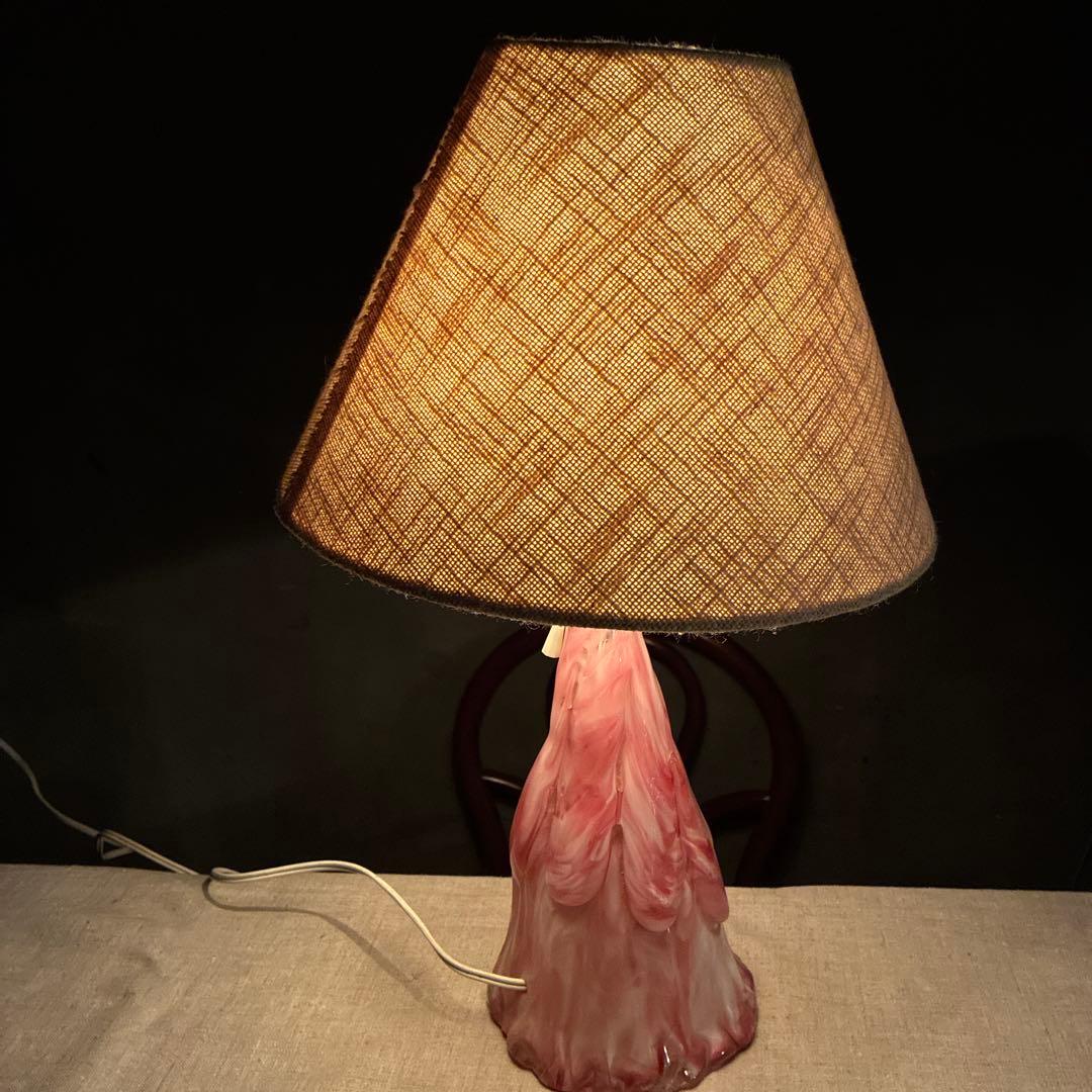 岩田ガラス テーブルランプ ライト スタンドライト 布シェード IWATA