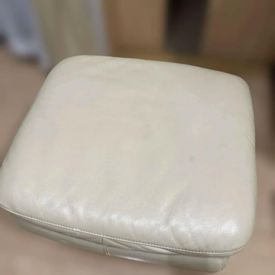 【高級】IDC大塚家具　レザー総革オットマン　オースチン　たのめる便対応します