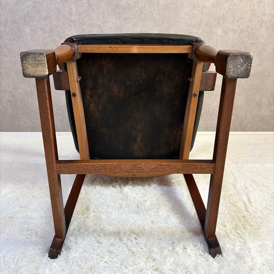 ナガノインテリア ラタン 籐編み アームチェア ダイニングチェア 椅子 レトロ