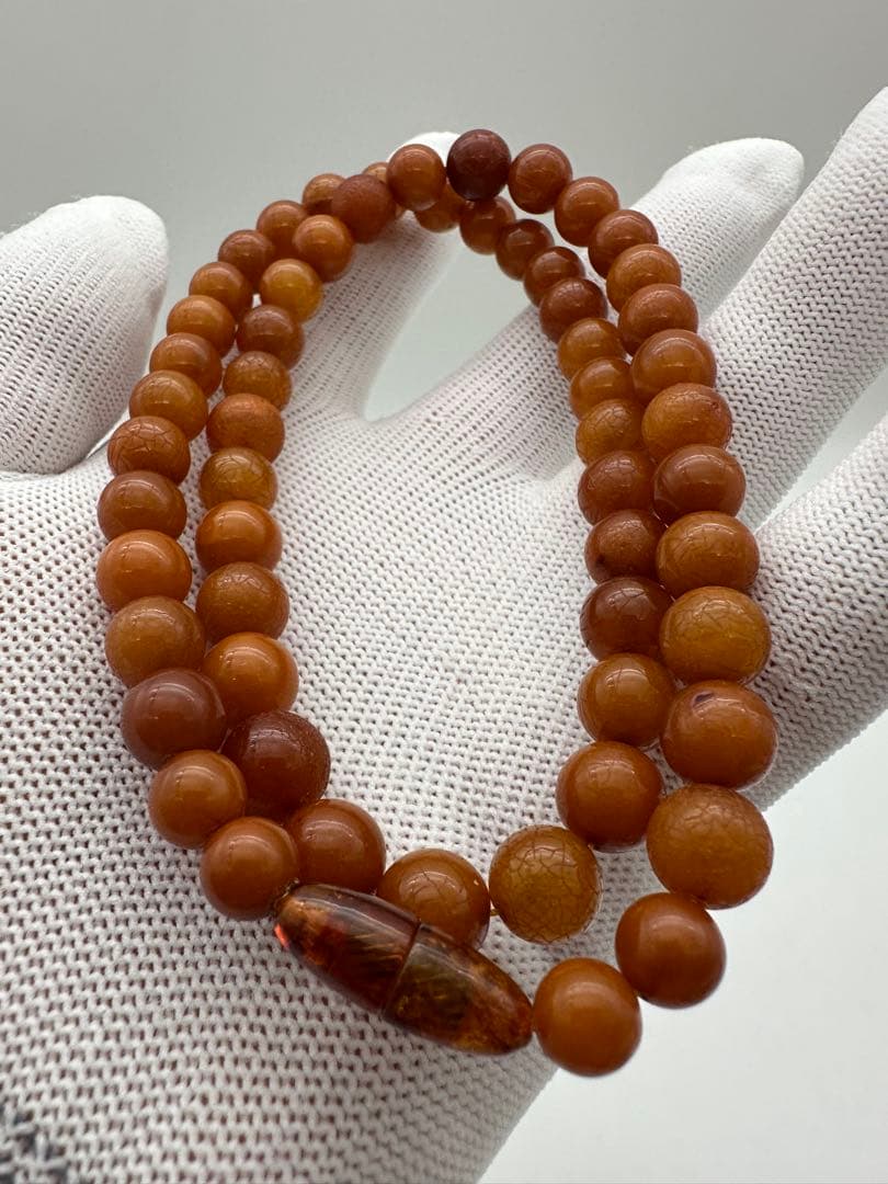 ☆天然☆ バルト海産 天然琥珀 老蜜蝋 ネックレス アクセサリー 極上品
