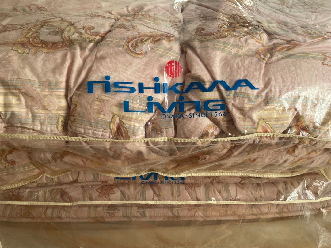 西川リビング 羽毛布団5点セット 手摘みダウン93% ダブルロングサイズ