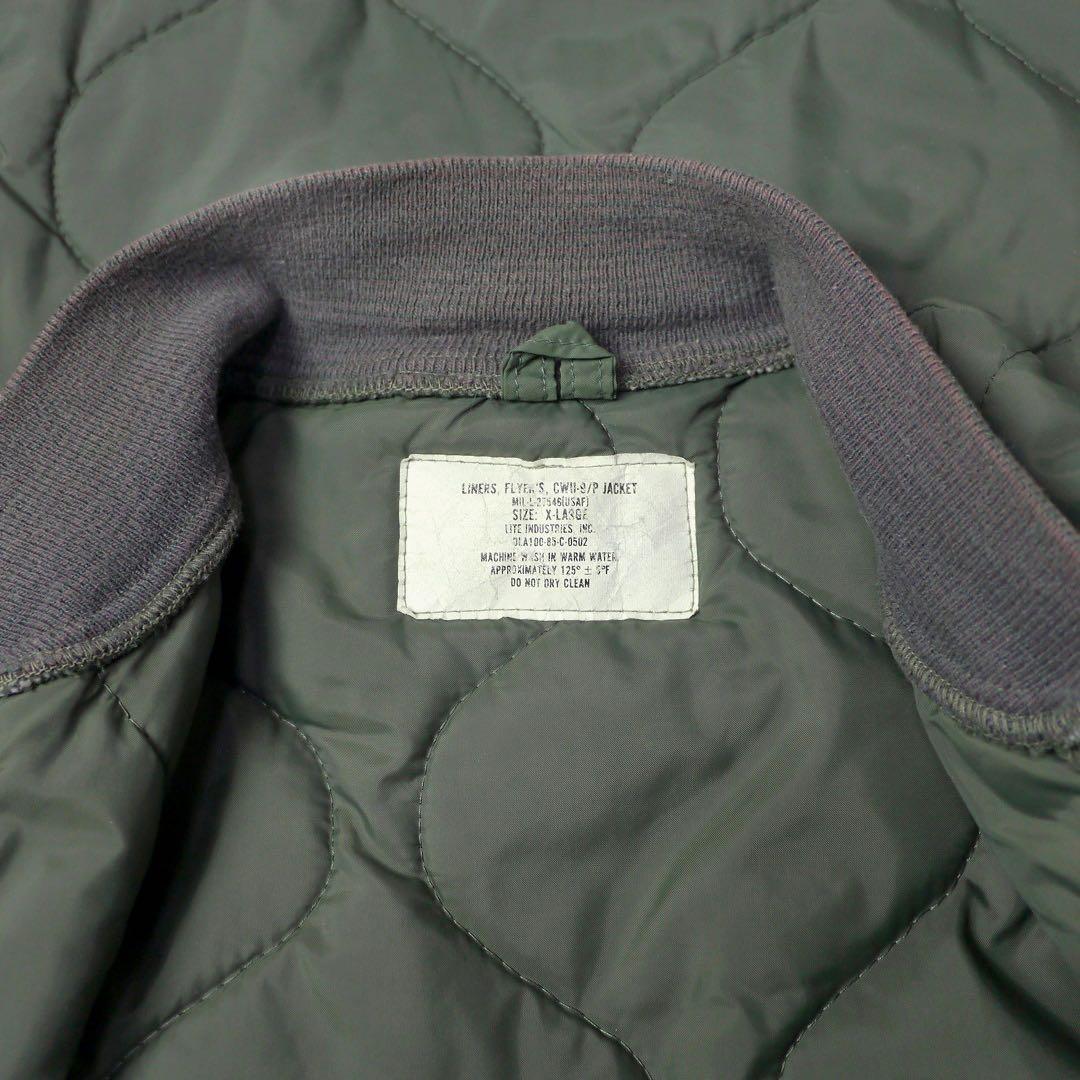 80sビンテージUSAFミリタリーCWU9PキルティングライナージャケットXL