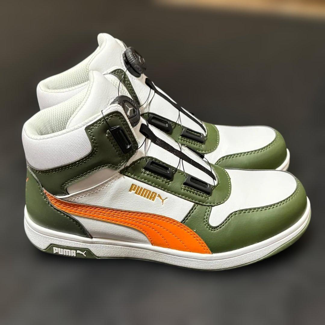 PUMASAFETY フロントコート ディスク ミッド WH/GR 27.0cm