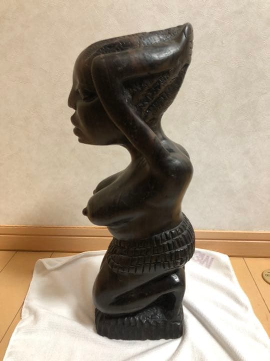 人形　アフリカ　木製　インテリア　置物　民芸品　オブジェ