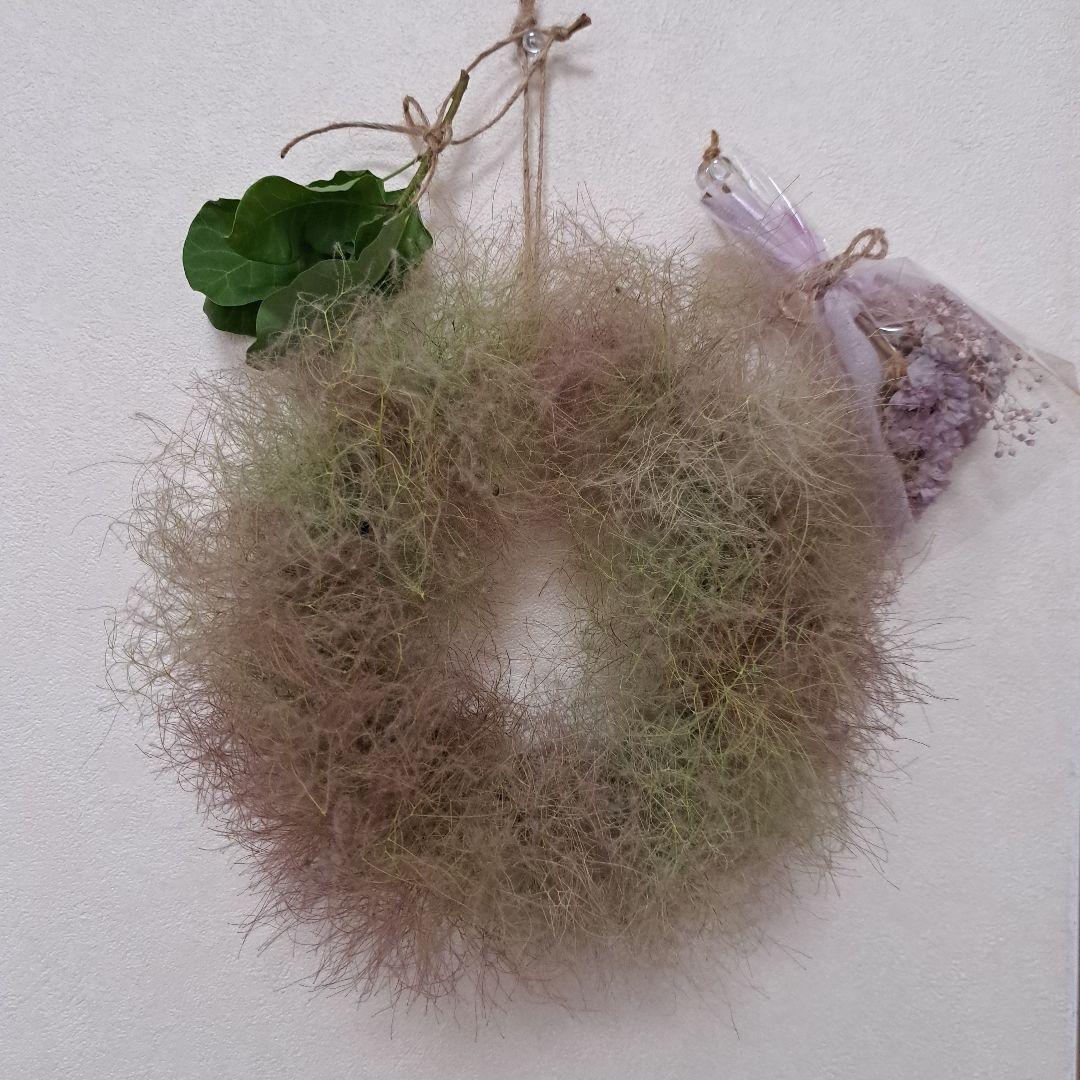 ふわふわスモークツリーのリース