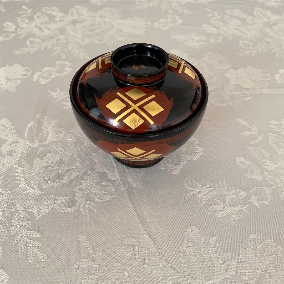 【新品未使用】 秀衡塗 お椀 蓋付き 5客セット